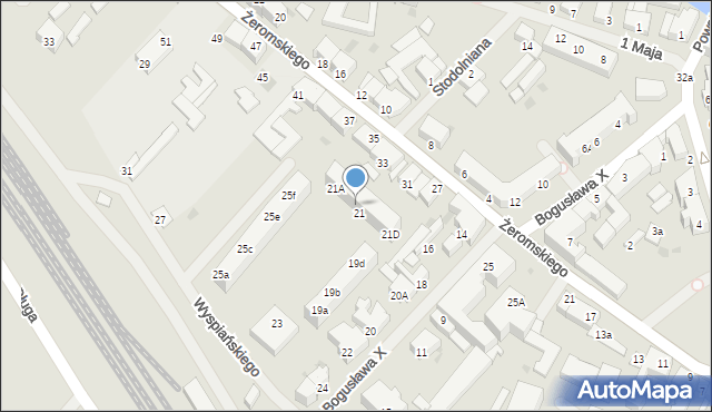 Darłowo, Wyspiańskiego Stanisława, 21B, mapa Darłowo