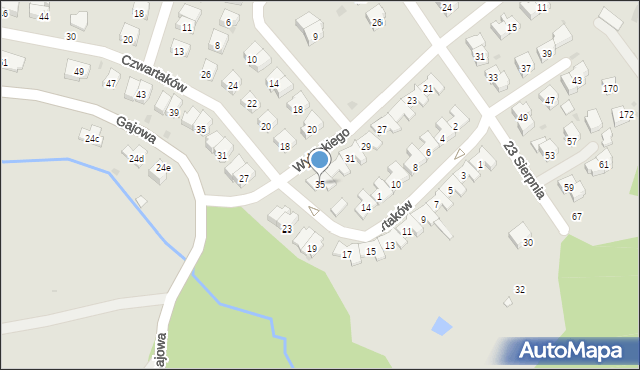 Dębica, Wybickiego Józefa, gen., 35, mapa Dębicy