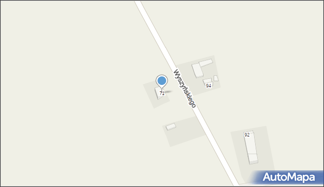 Długa Szlachecka, Wyszyńskiego Stefana, ks. prym. kard., 71, mapa Długa Szlachecka