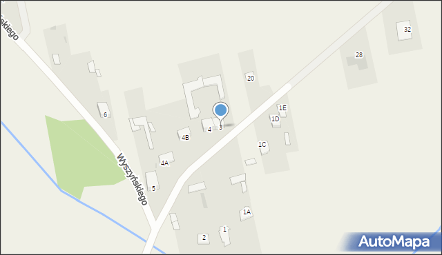 Długosiodło, Wyszyńskiego Stefana, ks. kard., 3, mapa Długosiodło