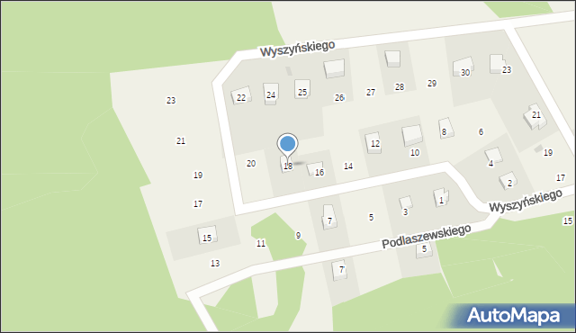 Dziemiany, Wyszyńskiego Stefana, ks. kard., 18, mapa Dziemiany