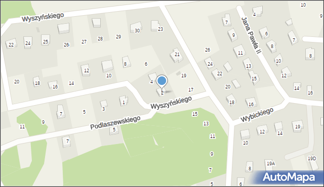 Dziemiany, Wyszyńskiego Stefana, ks. kard., 2, mapa Dziemiany