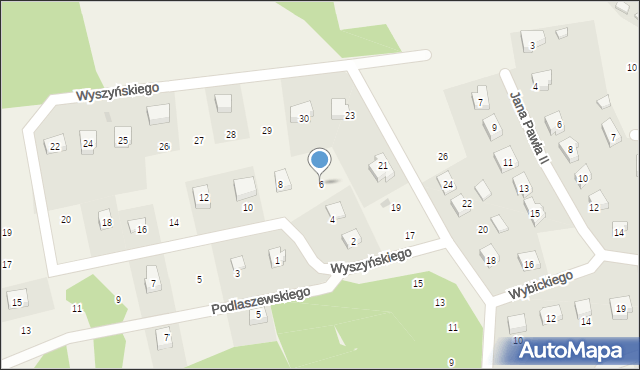 Dziemiany, Wyszyńskiego Stefana, ks. kard., 6, mapa Dziemiany