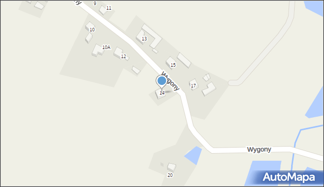 Dzimierz, Wygony, 14, mapa Dzimierz