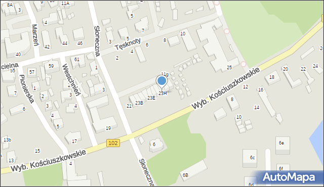 Dziwnów, Wybrzeże Kościuszkowskie, 23H, mapa Dziwnów