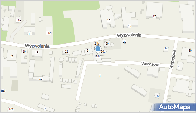 Dźwirzyno, Wyzwolenia, 24c, mapa Dźwirzyno