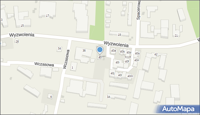 Dźwirzyno, Wyzwolenia, 40, mapa Dźwirzyno