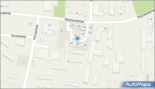 Dźwirzyno, Wyzwolenia, 40l, mapa Dźwirzyno