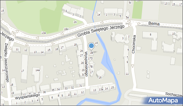 Elbląg, Wyspiańskiego Stanisława, 18, mapa Elbląga