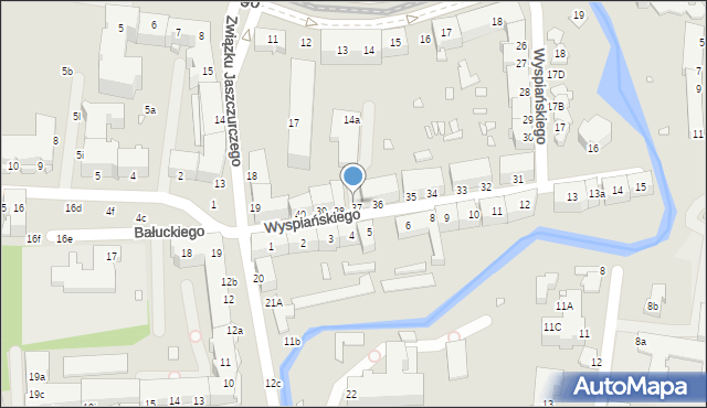 Elbląg, Wyspiańskiego Stanisława, 37A, mapa Elbląga