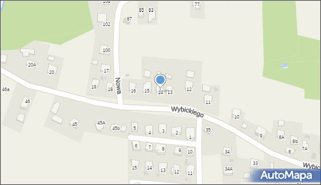 Frysztak, Wybickiego Józefa, gen., 14, mapa Frysztak