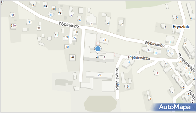 Frysztak, Wybickiego Józefa, gen., 24, mapa Frysztak