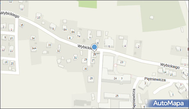 Frysztak, Wybickiego Józefa, gen., 28, mapa Frysztak