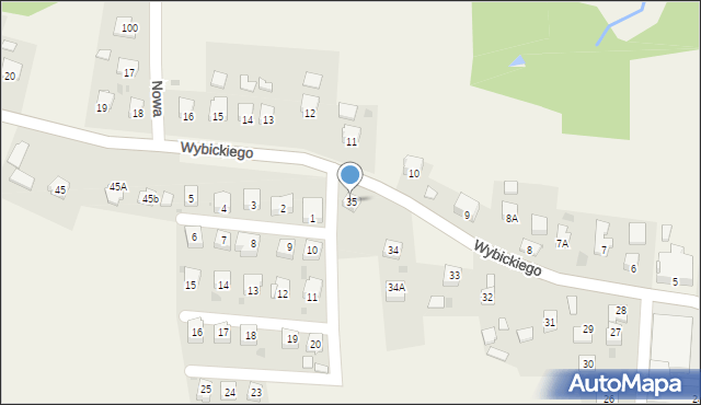 Frysztak, Wybickiego Józefa, gen., 35, mapa Frysztak