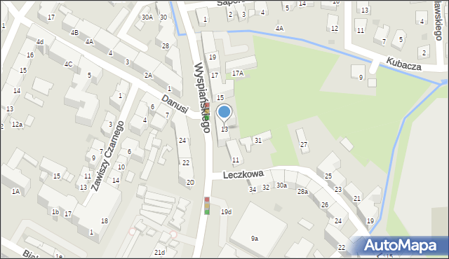 Gdańsk, Wyspiańskiego Stanisława, 13, mapa Gdańska