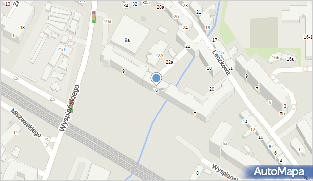 Gdańsk, Wyspiańskiego Stanisława, 7a, mapa Gdańska