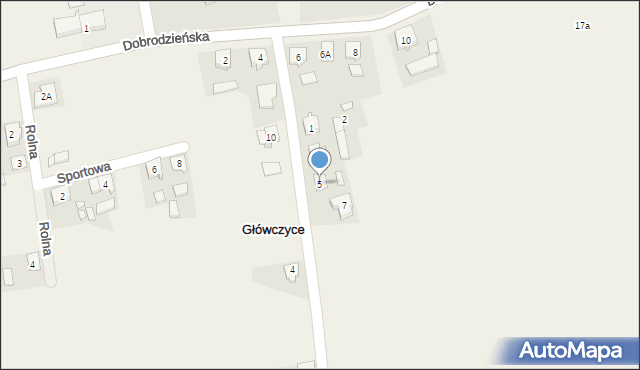 Główczyce, Wystrzycka, 5, mapa Główczyce