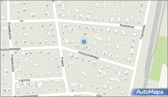 Głowno, Wyszyńskiego Stefana, ks. kard., 11, mapa Głowno