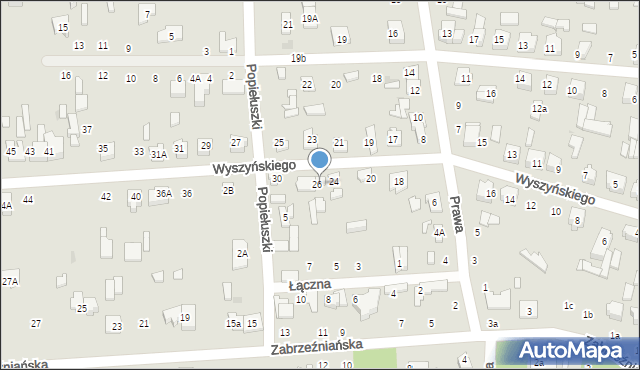 Głowno, Wyszyńskiego Stefana, ks. kard., 26, mapa Głowno