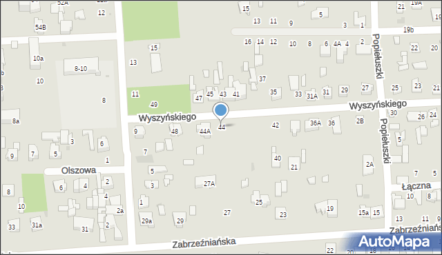 Głowno, Wyszyńskiego Stefana, ks. kard., 44, mapa Głowno