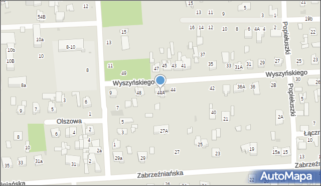 Głowno, Wyszyńskiego Stefana, ks. kard., 44A, mapa Głowno