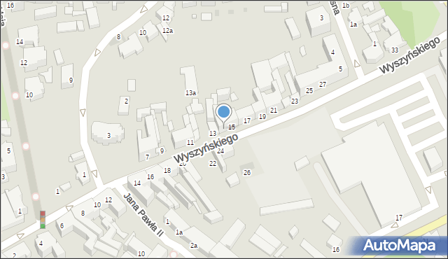 Gniezno, Wyszyńskiego Stefana, ks. kard., 15A, mapa Gniezna