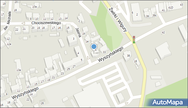 Gniezno, Wyszyńskiego Stefana, ks. kard., 31, mapa Gniezna