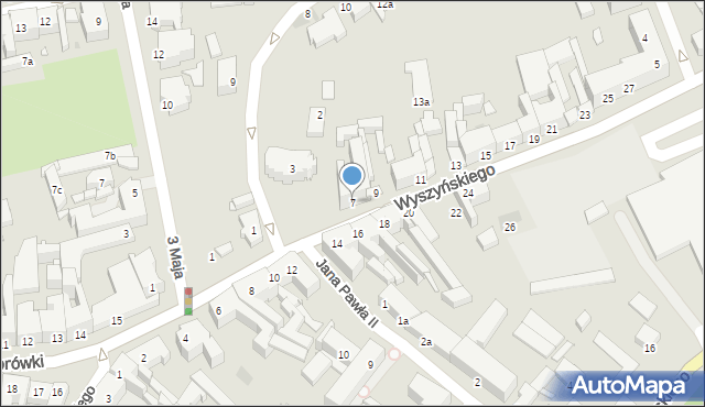 Gniezno, Wyszyńskiego Stefana, ks. kard., 7, mapa Gniezna