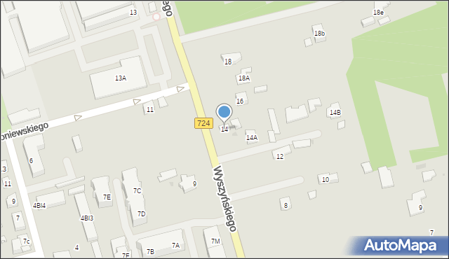 Góra Kalwaria, Wyszyńskiego Stefana, ks. kard., 14, mapa Góra Kalwaria