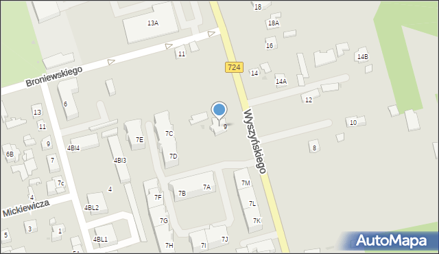 Góra Kalwaria, Wyszyńskiego Stefana, ks. kard., 7C, mapa Góra Kalwaria