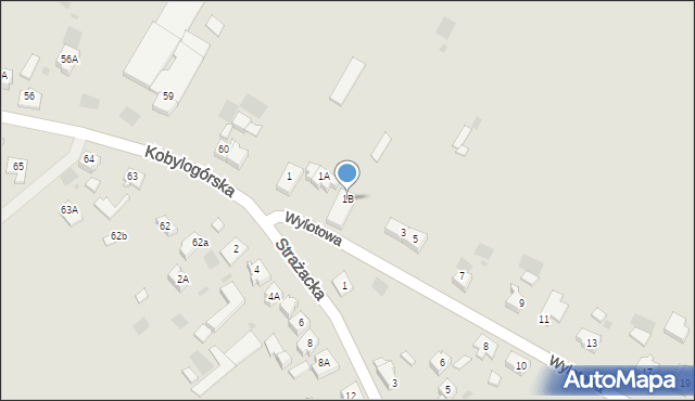 Gorzów Wielkopolski, Wylotowa, 1B, mapa Gorzów Wielkopolski