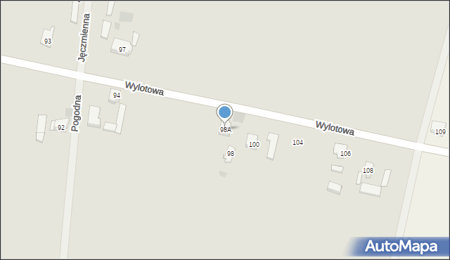 Gorzów Wielkopolski, Wylotowa, 98A, mapa Gorzów Wielkopolski