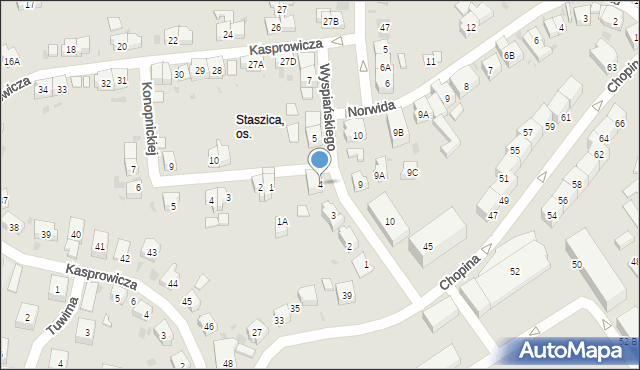 Gorzów Wielkopolski, Wyspiańskiego Stanisława, 4, mapa Gorzów Wielkopolski