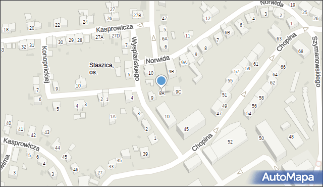 Gorzów Wielkopolski, Wyspiańskiego Stanisława, 9A, mapa Gorzów Wielkopolski