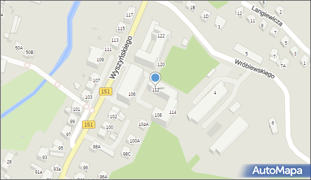 Gorzów Wielkopolski, Wyszyńskiego Stefana, ks. kard., 112, mapa Gorzów Wielkopolski