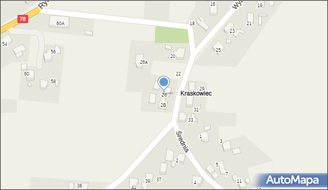 Gorzyce, Wyzwolenia, 26, mapa Gorzyce