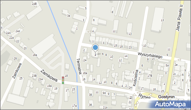 Gostynin, Wyszyńskiego Stefana, ks. kard., 4, mapa Gostynin