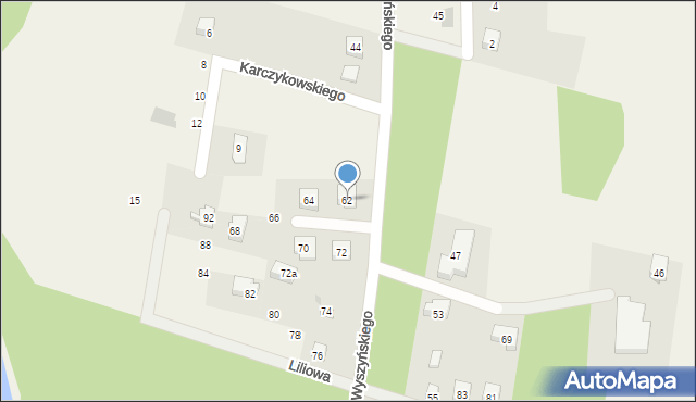 Gowidlino, Wyszyńskiego Stefana, ks. prym. kard., 62, mapa Gowidlino