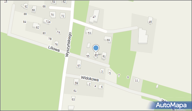 Gowidlino, Wyszyńskiego Stefana, ks. prym. kard., 83, mapa Gowidlino