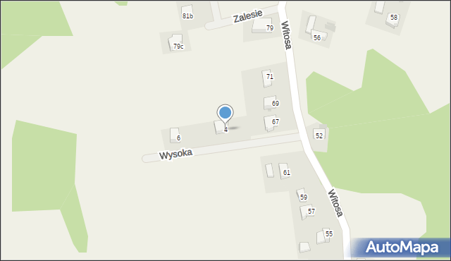 Gromnik, Wysoka, 4, mapa Gromnik