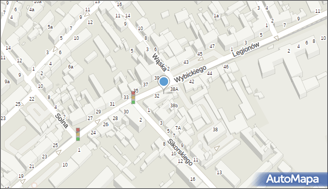 Grudziądz, Wybickiego Józefa, gen., 36, mapa Grudziądza