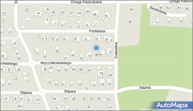 Grudziądz, Wyczółkowskiego Leona, 55, mapa Grudziądza