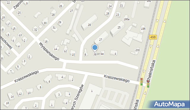 Grudziądz, Wyspiańskiego Stanisława, 6, mapa Grudziądza