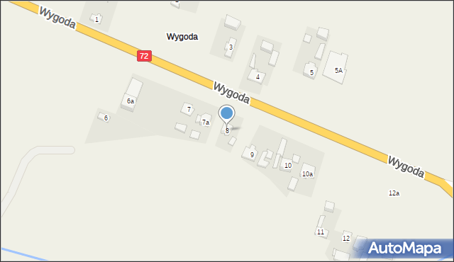 Grzymiszew, Wygoda, 8, mapa Grzymiszew