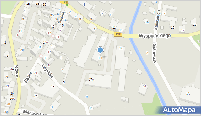 Gubin, Wyspiańskiego Stanisława, 10i, mapa Gubin