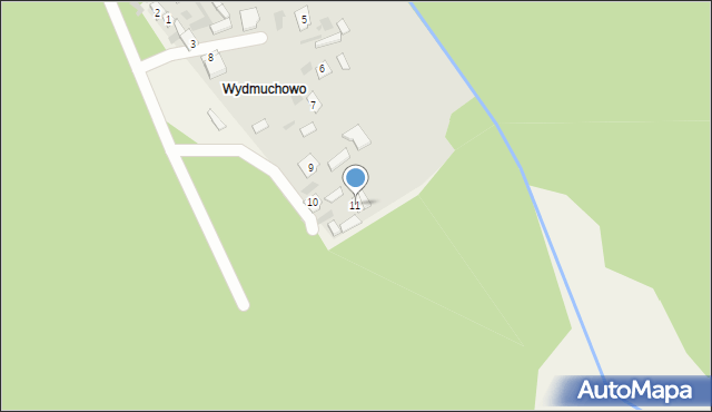 Hajnówka, Wydmuchowo, 11, mapa Hajnówka