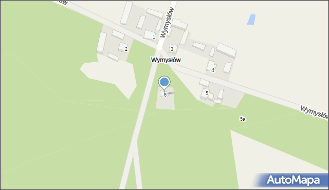 Huta Drewniana, Wymysłów, 6, mapa Huta Drewniana