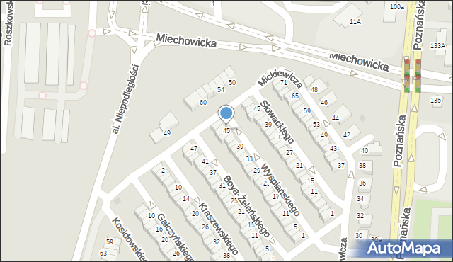 Inowrocław, Wyspiańskiego Stanisława, 45, mapa Inowrocławia