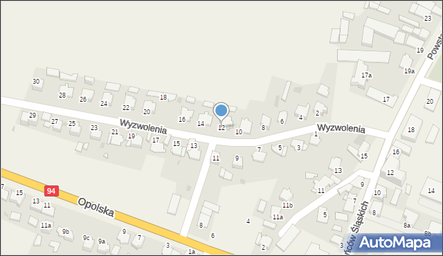 Izbicko, Wyzwolenia, 12, mapa Izbicko