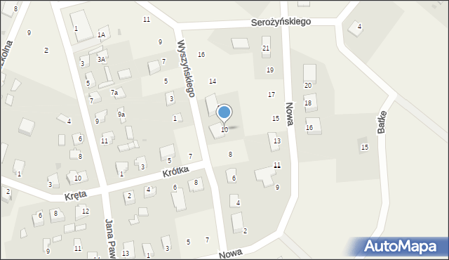 Jamielnik, Wyszyńskiego Stefana, ks. kard., 10, mapa Jamielnik
